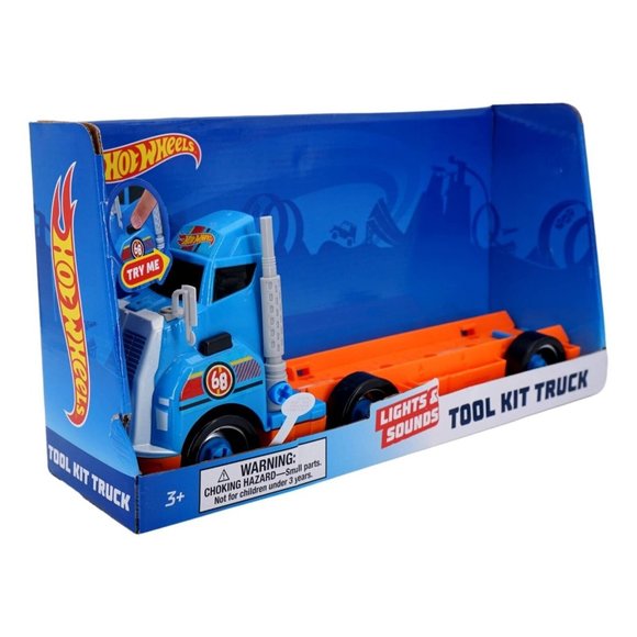 Hot Wheels Lights & Sounds Missing Tool Kit Truck Orange 3+ New Read - Picture 2 of 5